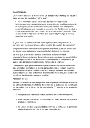 Caso 1 G. Mercadeo - Caso Practico - Análisis De Mercado, Sus Actores Y ...