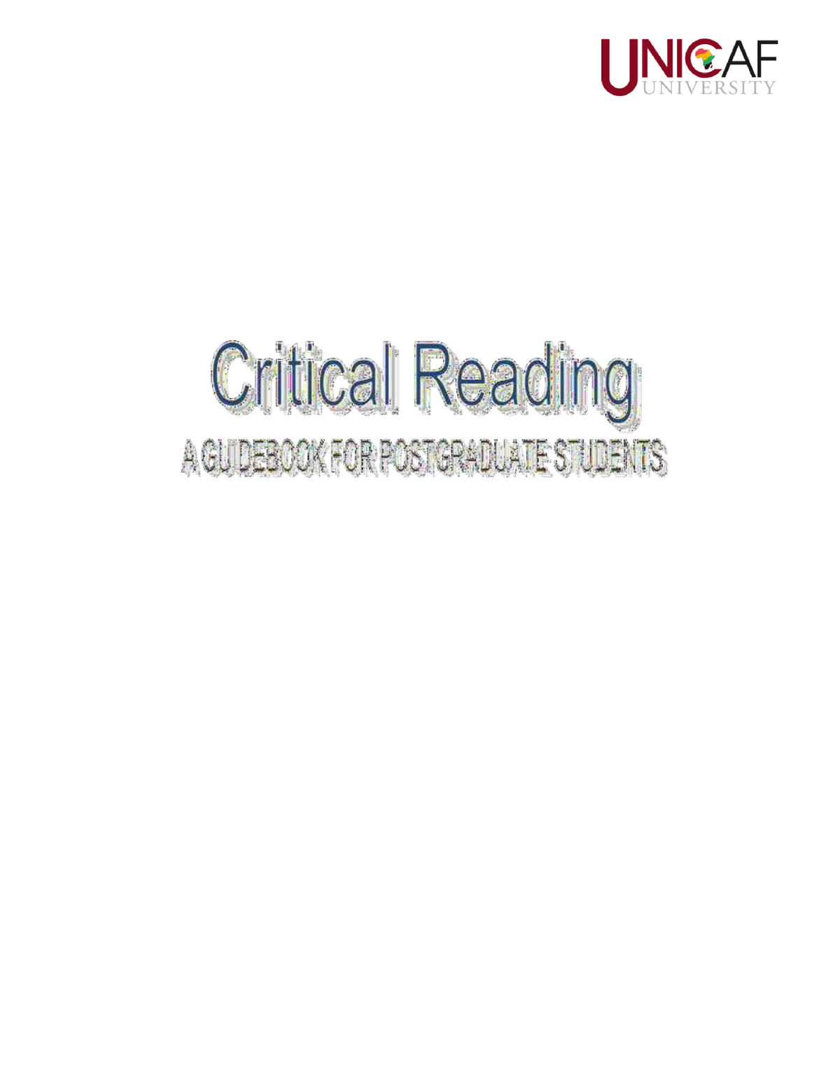 Critical Reading - Guide - I TABLE OF CONTENTS INTRODUCTION - Studocu