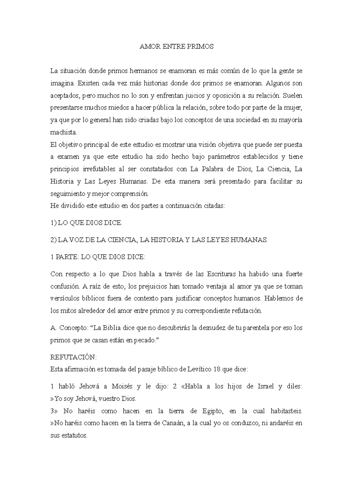 AMOR Entre Primos - literatua - AMOR ENTRE PRIMOS La situación donde ...