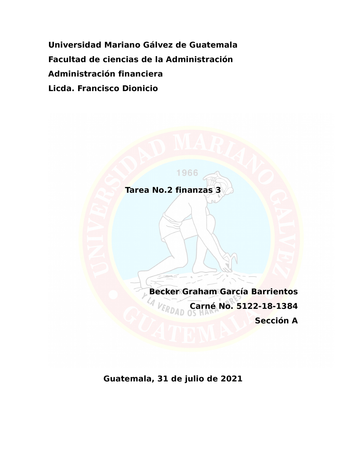 Tarea No 2 Finanzas 3 - Ejercicio En Clase De Analisis Financiero ...