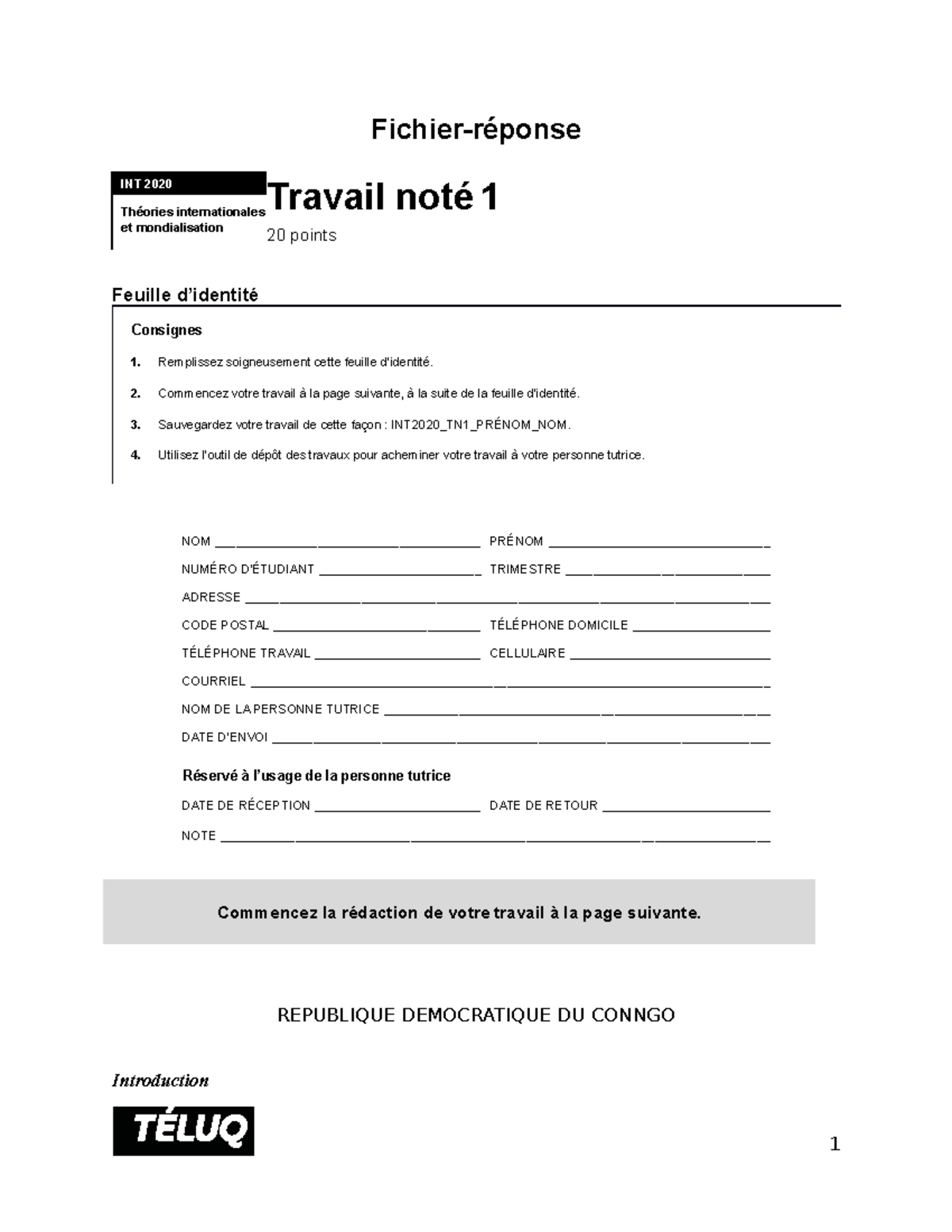 INT2020 TN1 positionnement Historique de la RDC - Fichier-réponse ...