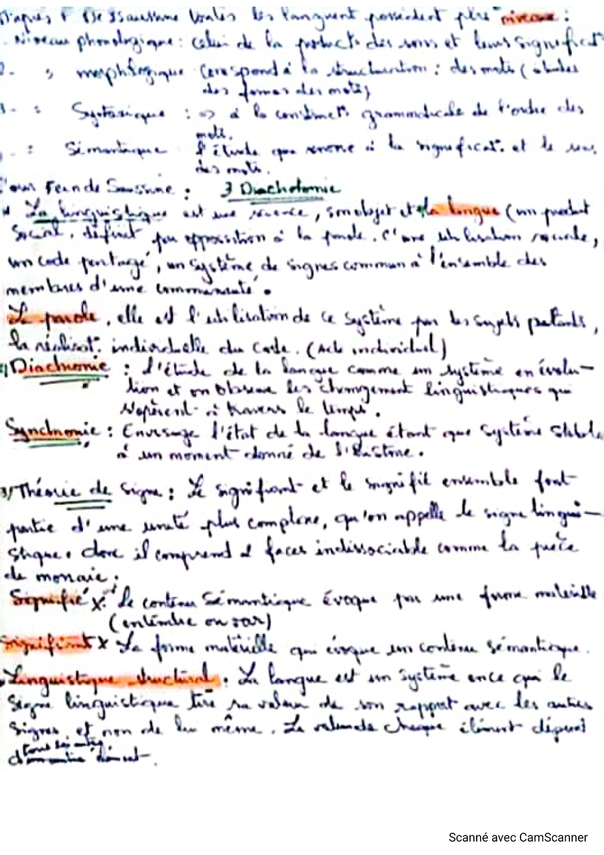 Des notes de la linguistique - sémiologie - Studocu