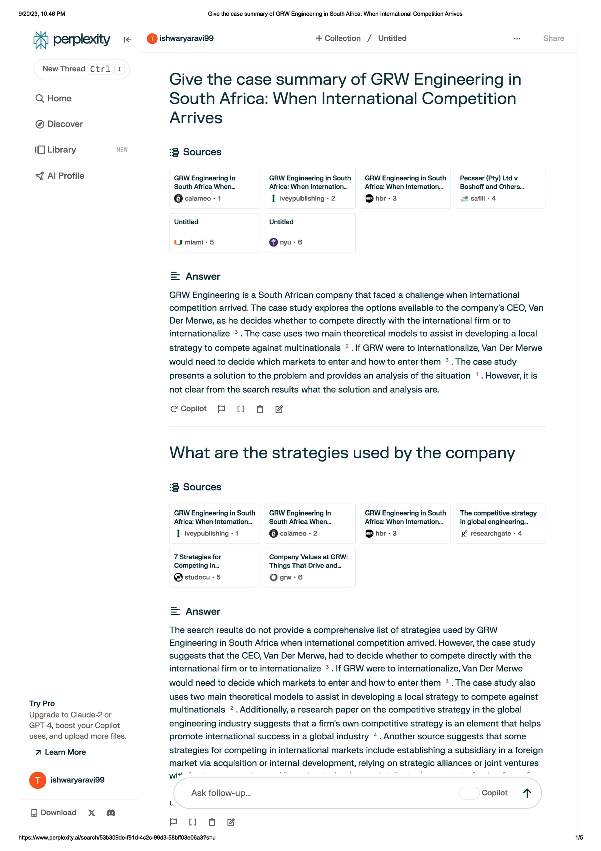 GRW Engineering case notes Strategy Studocu