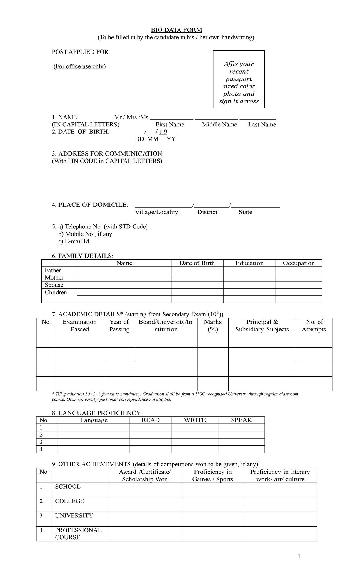 creating-bio-data-form-for-entreprenuer-1-bio-data-form-to-be-filled