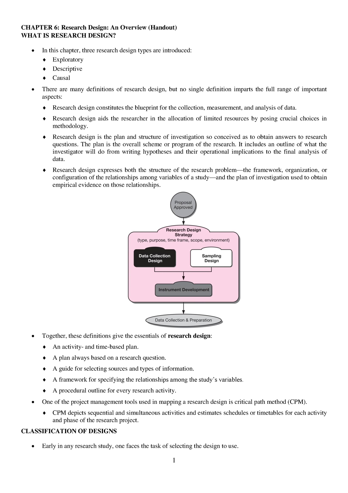 short note on research design parameters