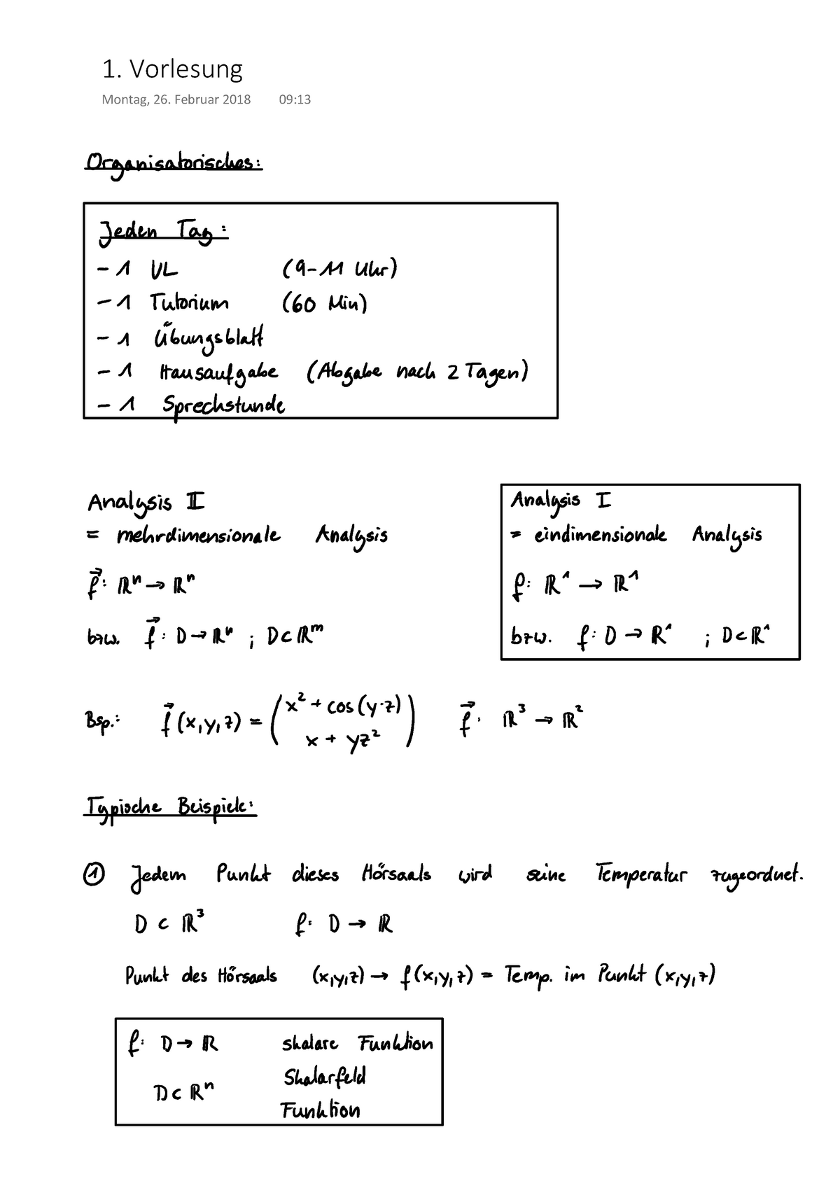 Mitschrift Der 1.-27. Vorlesung - Analysis II - Warning: TT: Undefined ...