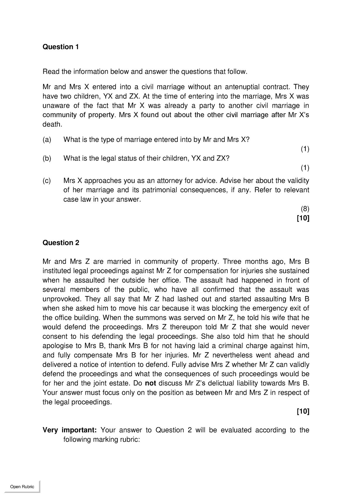 Assignment 2 Pvl2601 Semester 2 Question 1 Read The Information Below And Answer The 9151