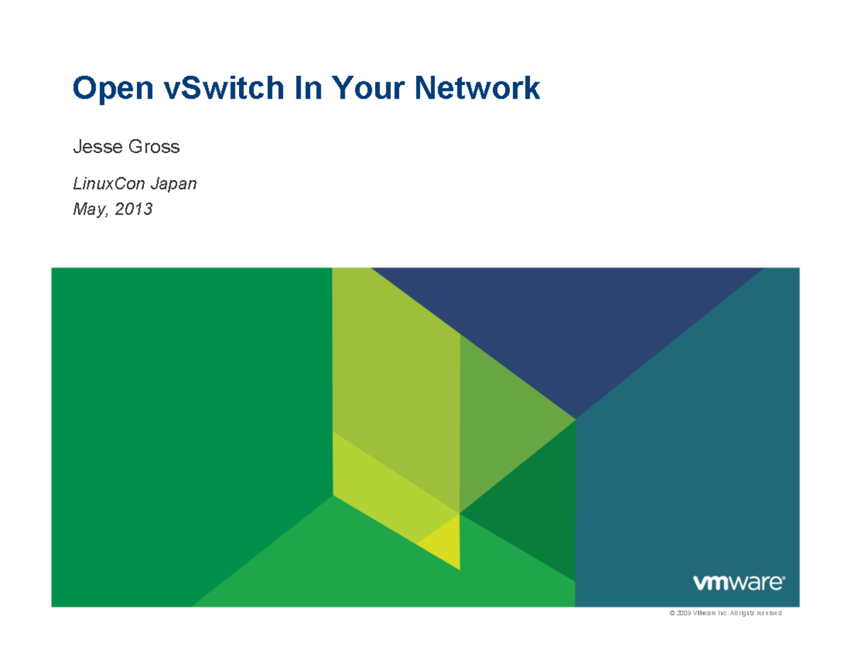 Open v Switch ganga © 2009 VMware Inc. All rights reserved Open