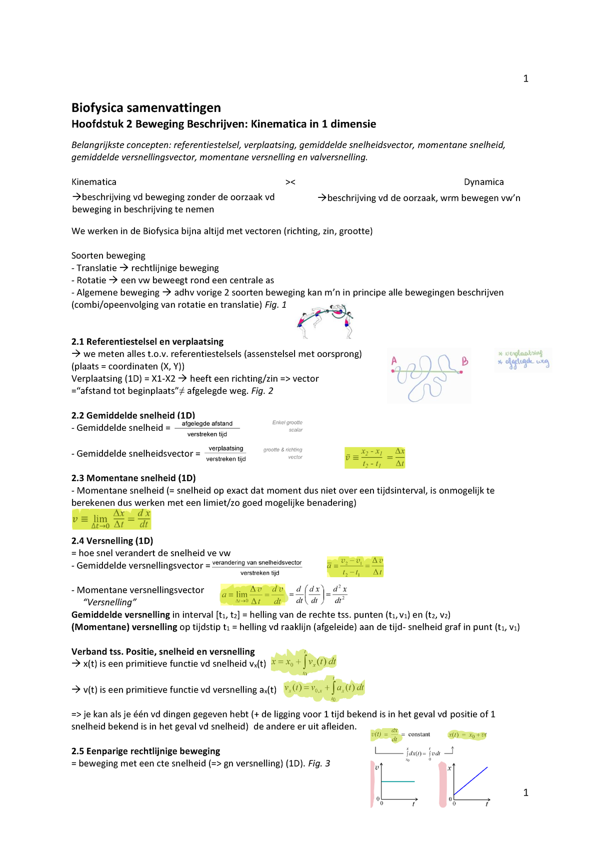 Biofysica Samenvatting H2 - 1 1 Biofysica Samenvattingen Hoofdstuk 2 ...