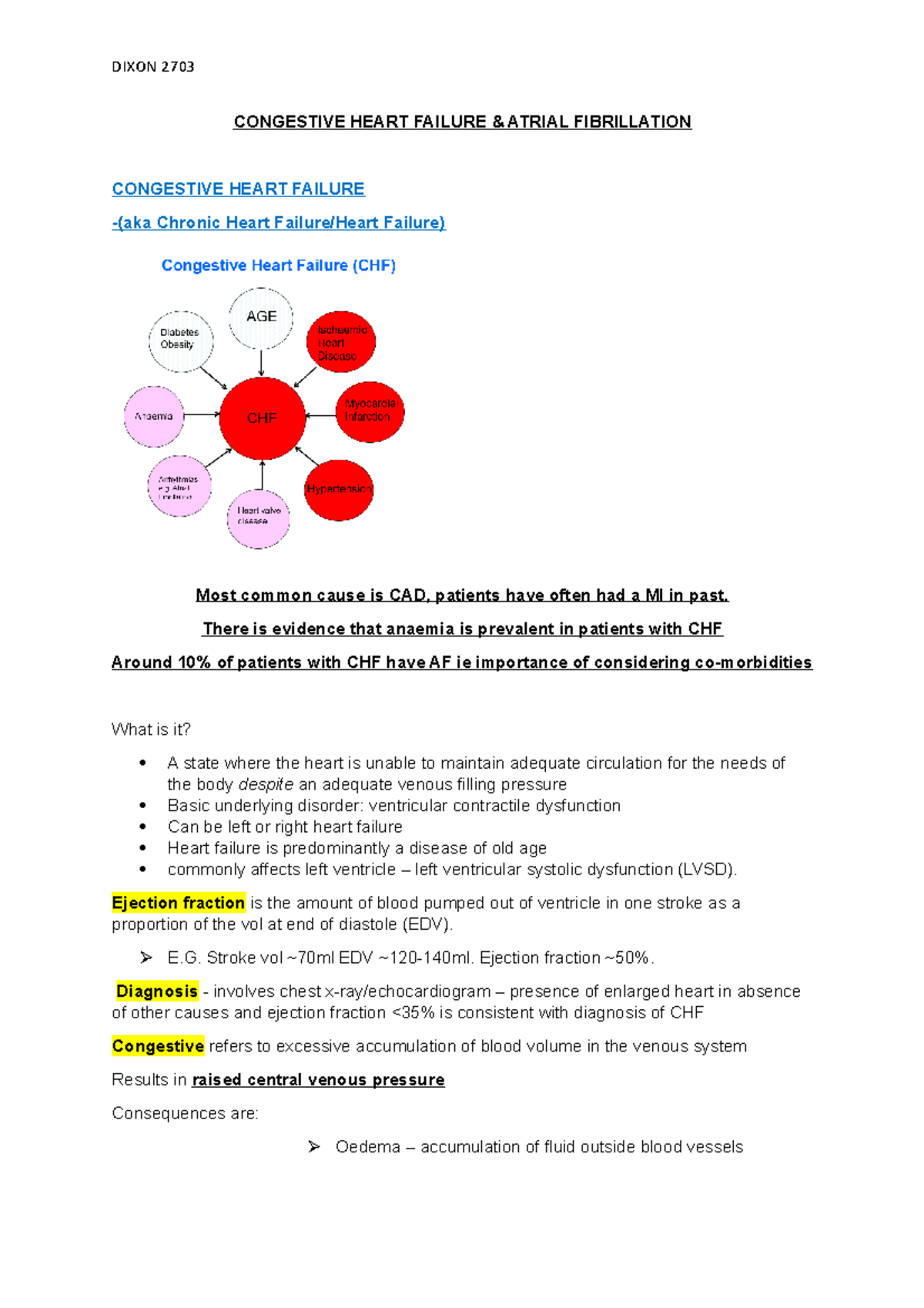 Heart Failure AND Atrial Fibrilation - CONGESTIVE HEART FAILURE ...