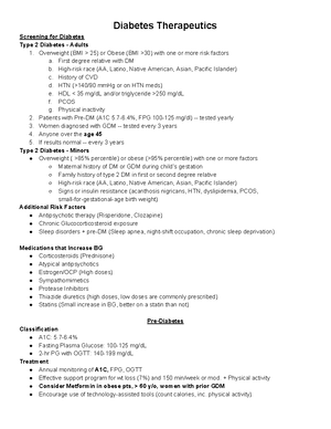 Endocrine Midterm Charts - Injectable Diabetes Medications Drug ...