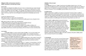 Politics 2 - Public Policy & Program Administration - Studocu