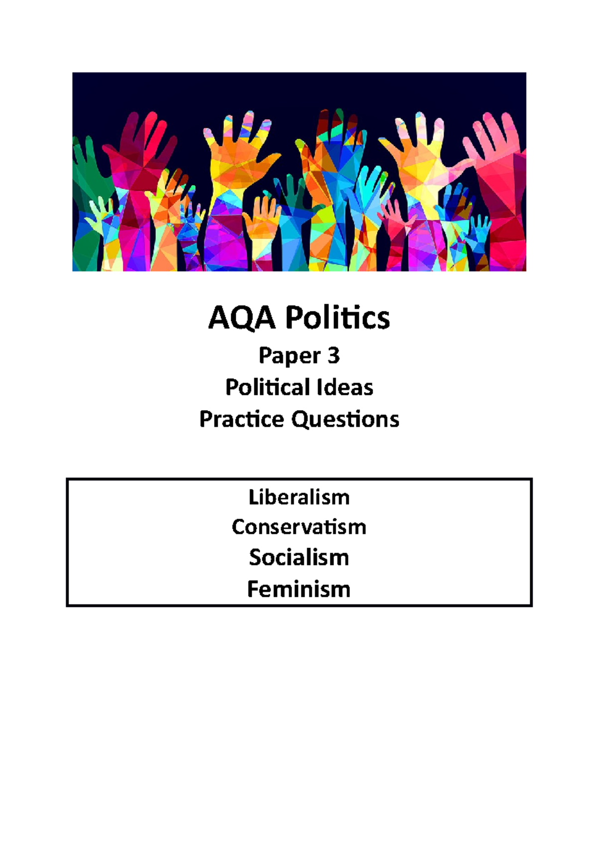 aqa a level politics essay questions