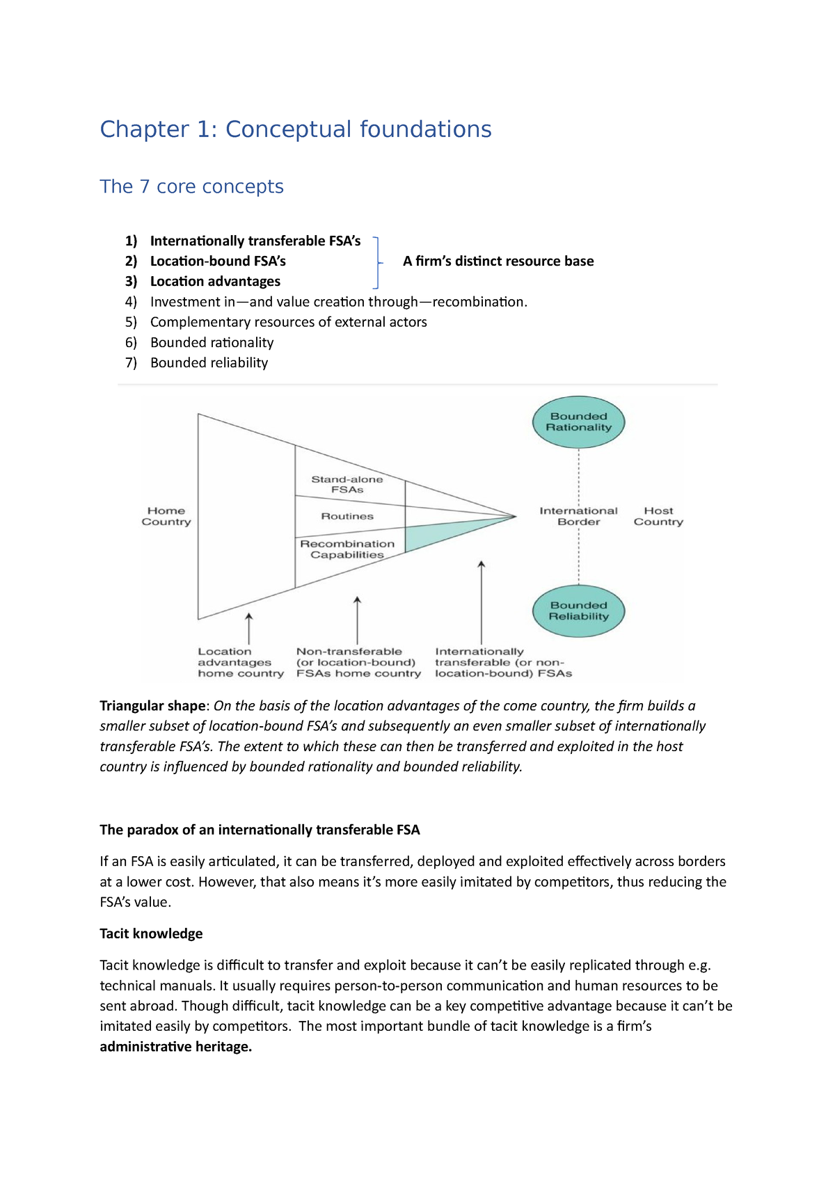 Ten patterns of FSA development in MNEs