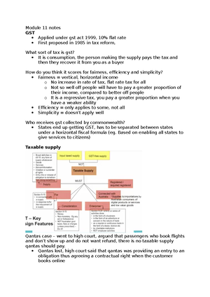 Module 10 notes - Module 10 notes Company tax Company means a) a body ...