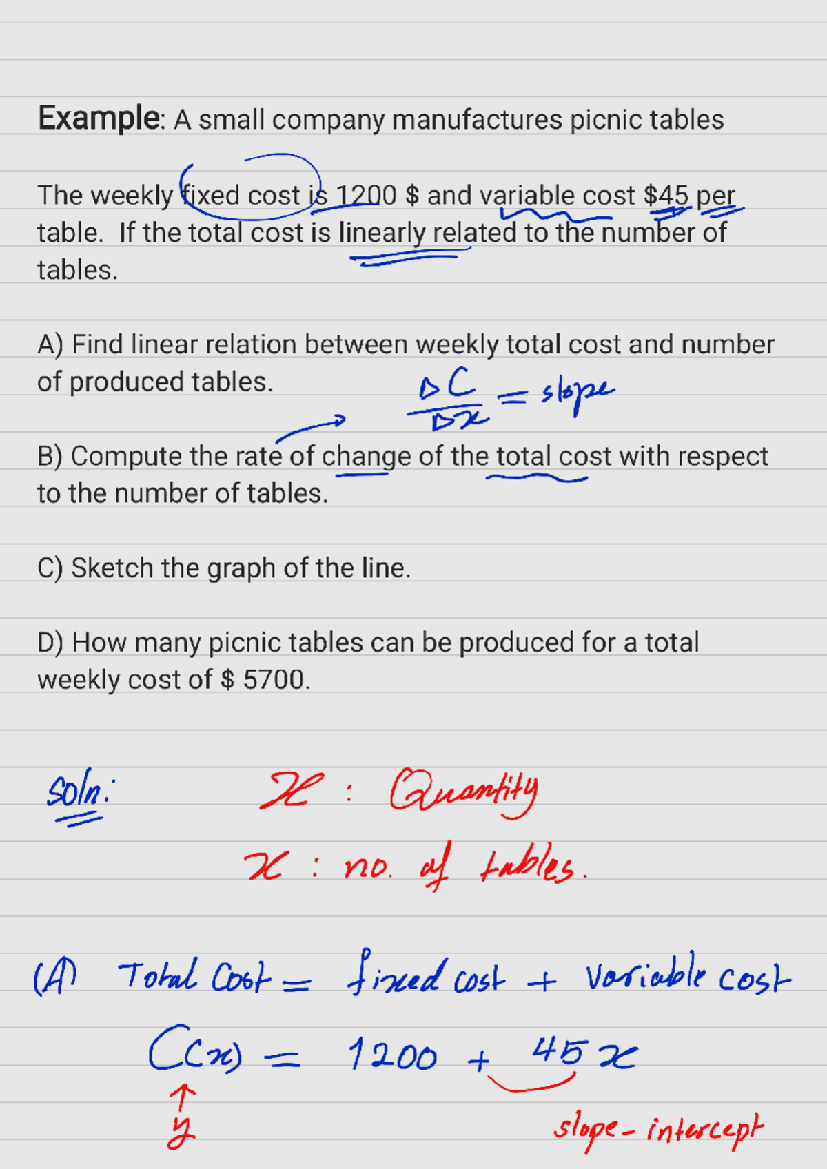 Lines applications - Mathematics for business - Studocu