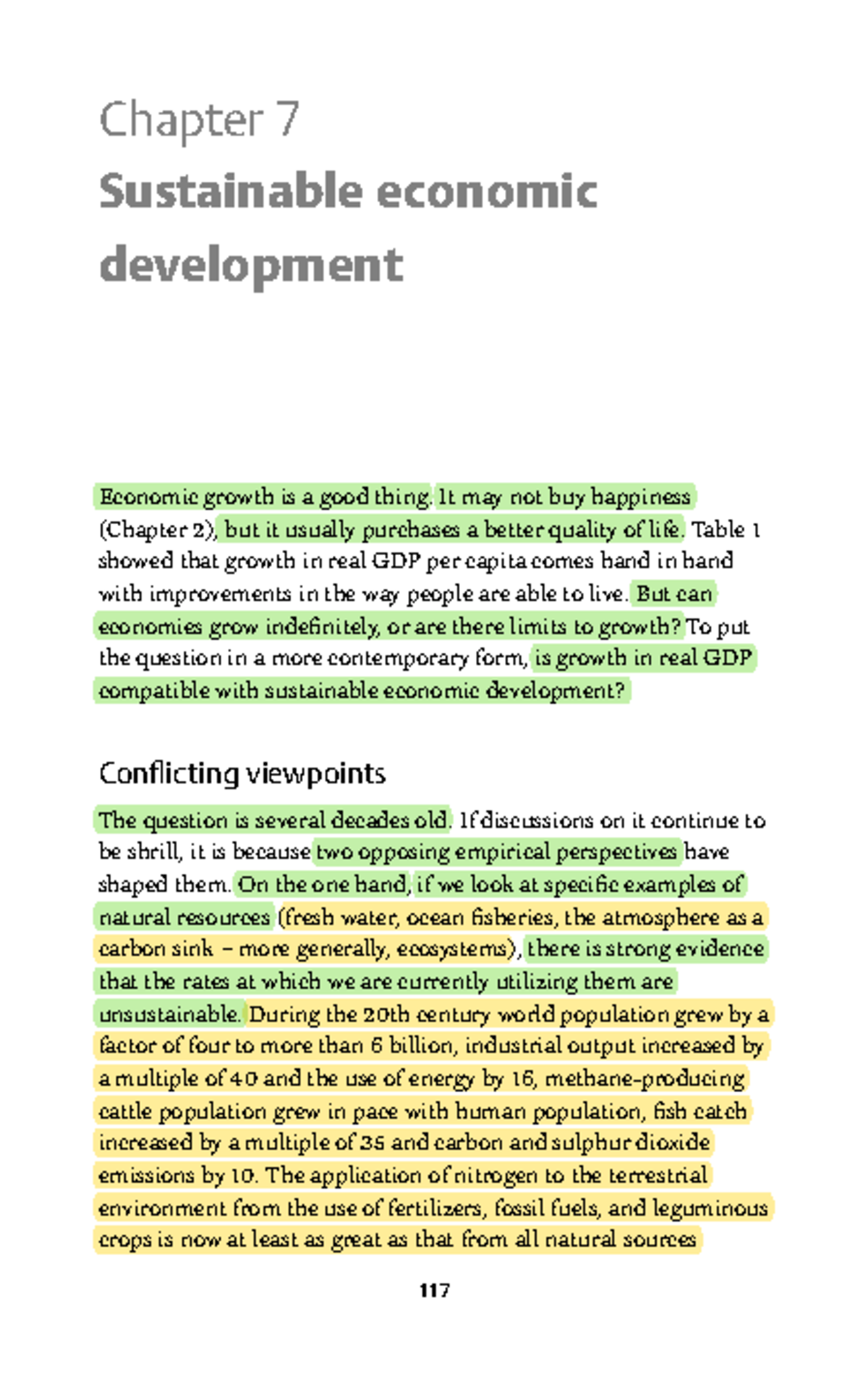 AVSI Ch7 - Lecture notes - Chapter 7 Sustainable economic development ...