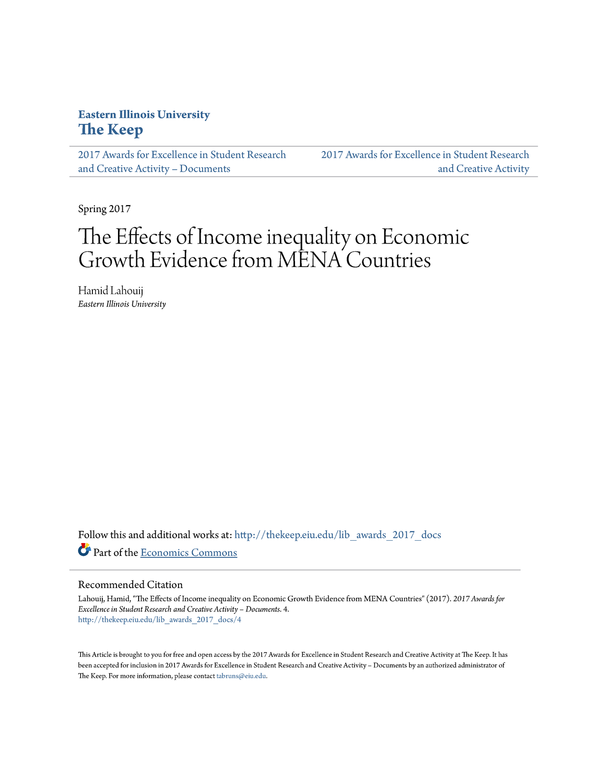 research paper on economic inequality