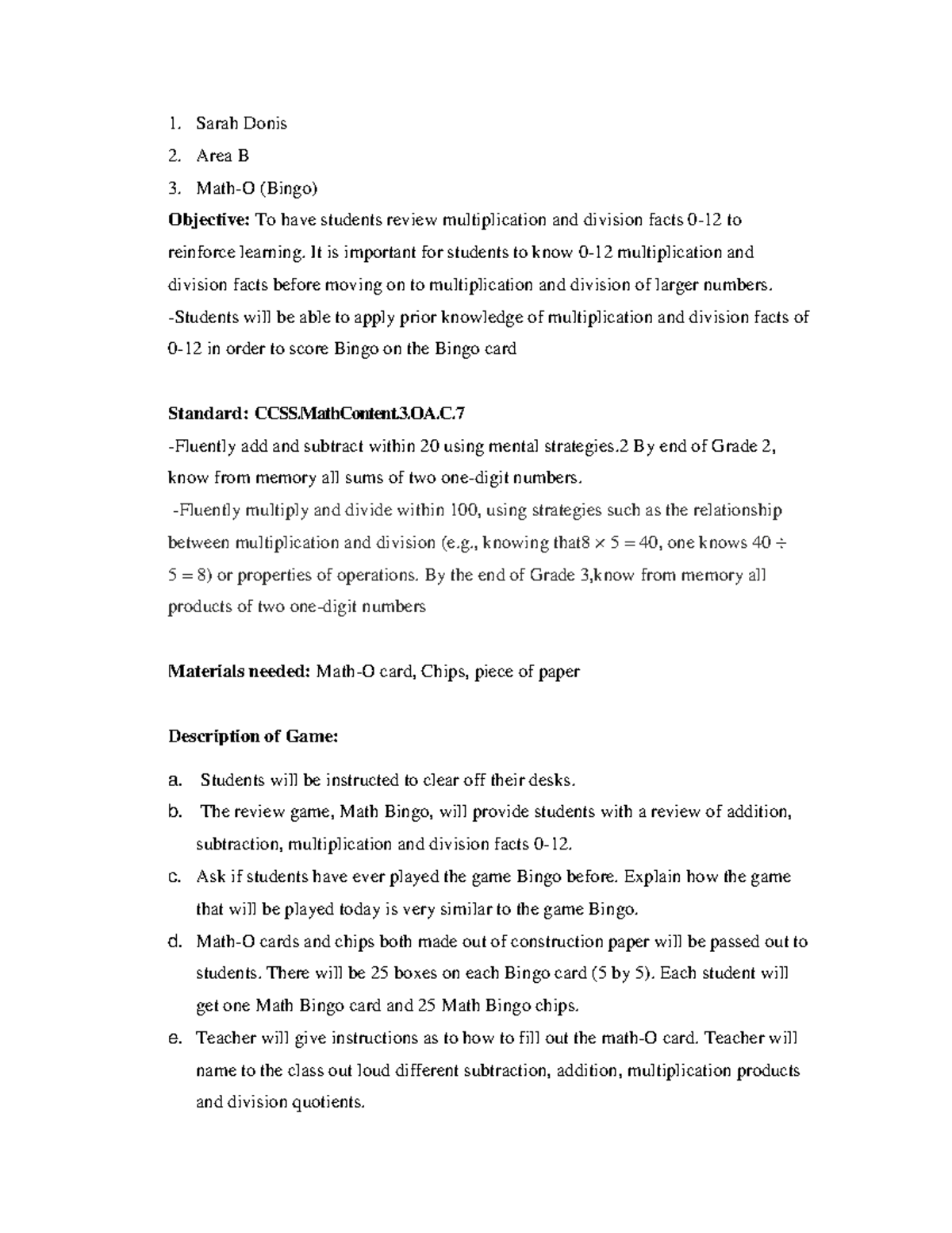 393900127-math-o - Grfdc cdcd did - Sarah Donis Area B Math-O (Bingo ...
