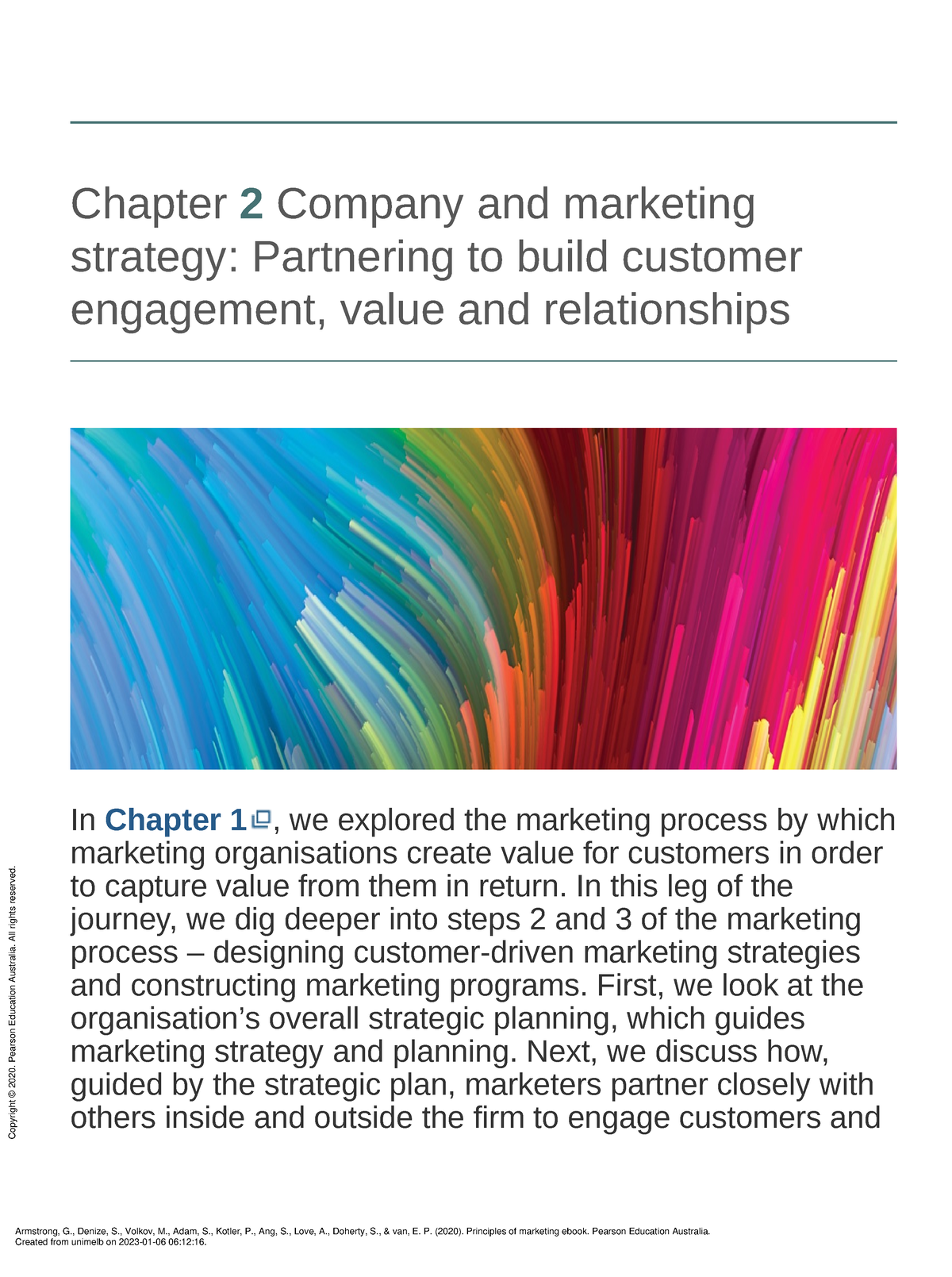 Principles of marketing Chapter 2 - Chapter 2 Company and