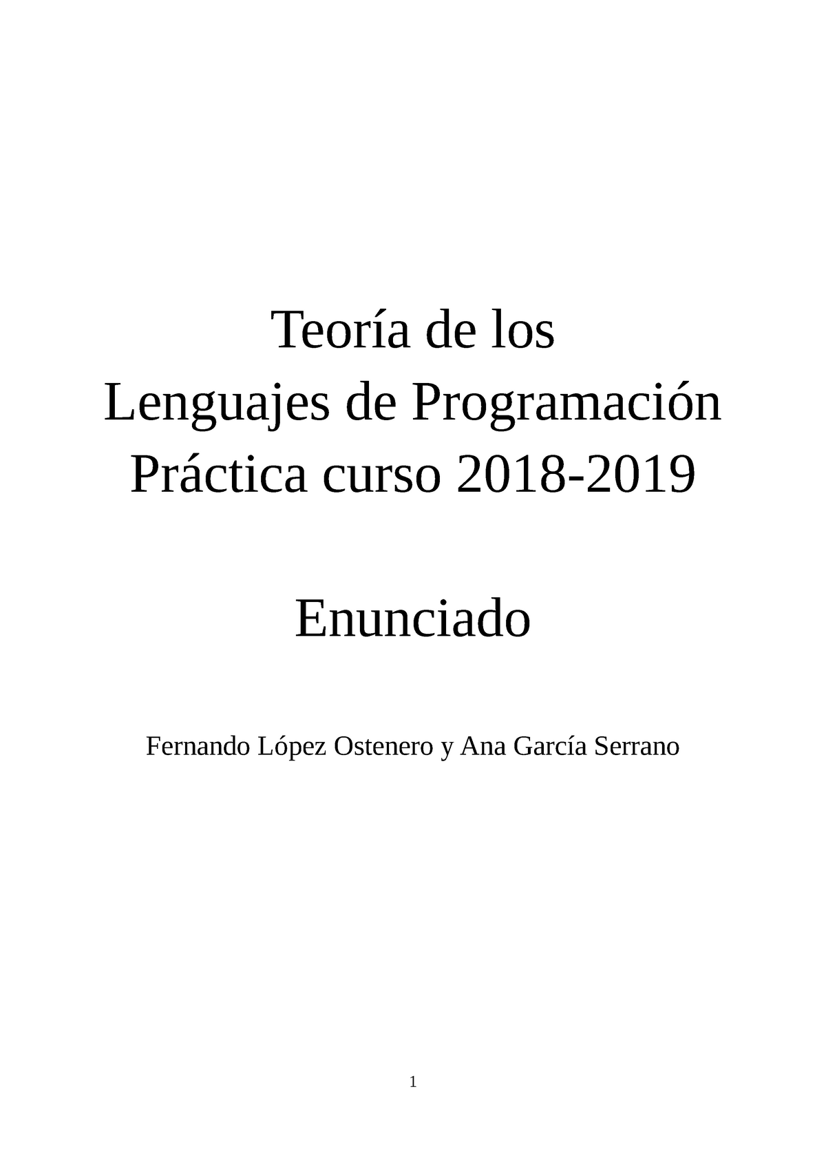 Practica-TLP-1819 - Enunciado De La Práctica De La Asignatura En El ...