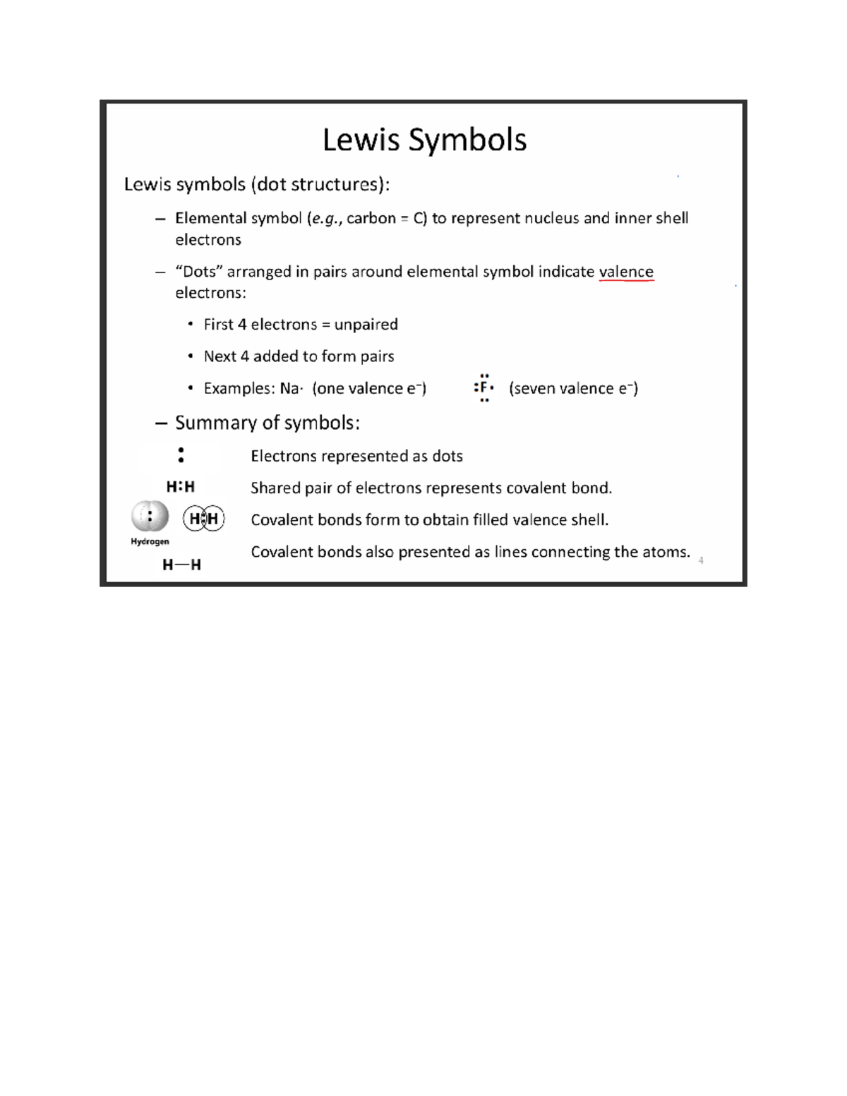 Lewis structure notes - Lewis Symbols Lewis symbols (dot structures ...