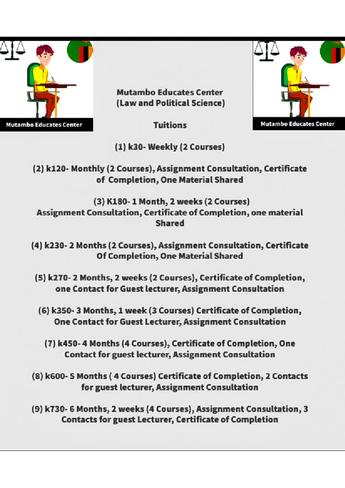Mutambo 11 (Pay and Get Quality) - theory of legal practice and law ...