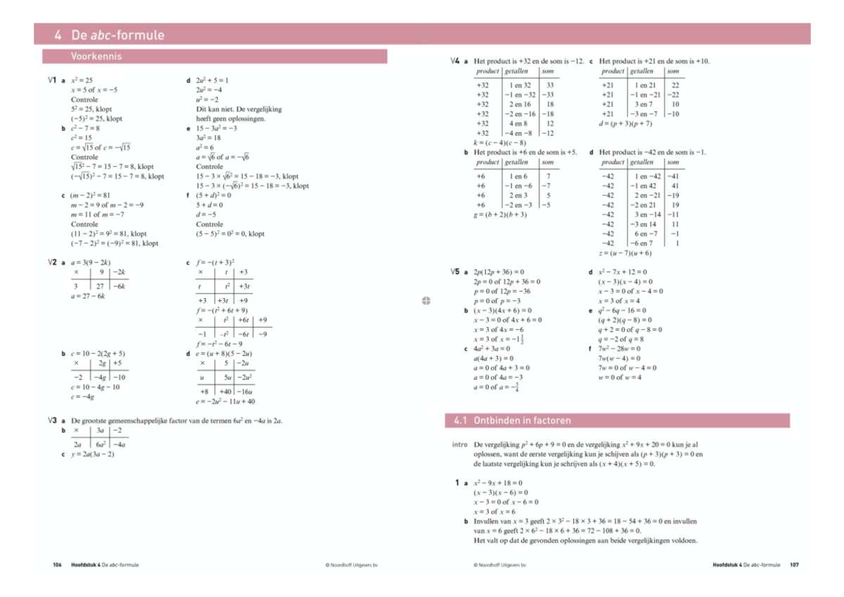 3v uitwerkingen H4 - Wiskunde - Studeersnel