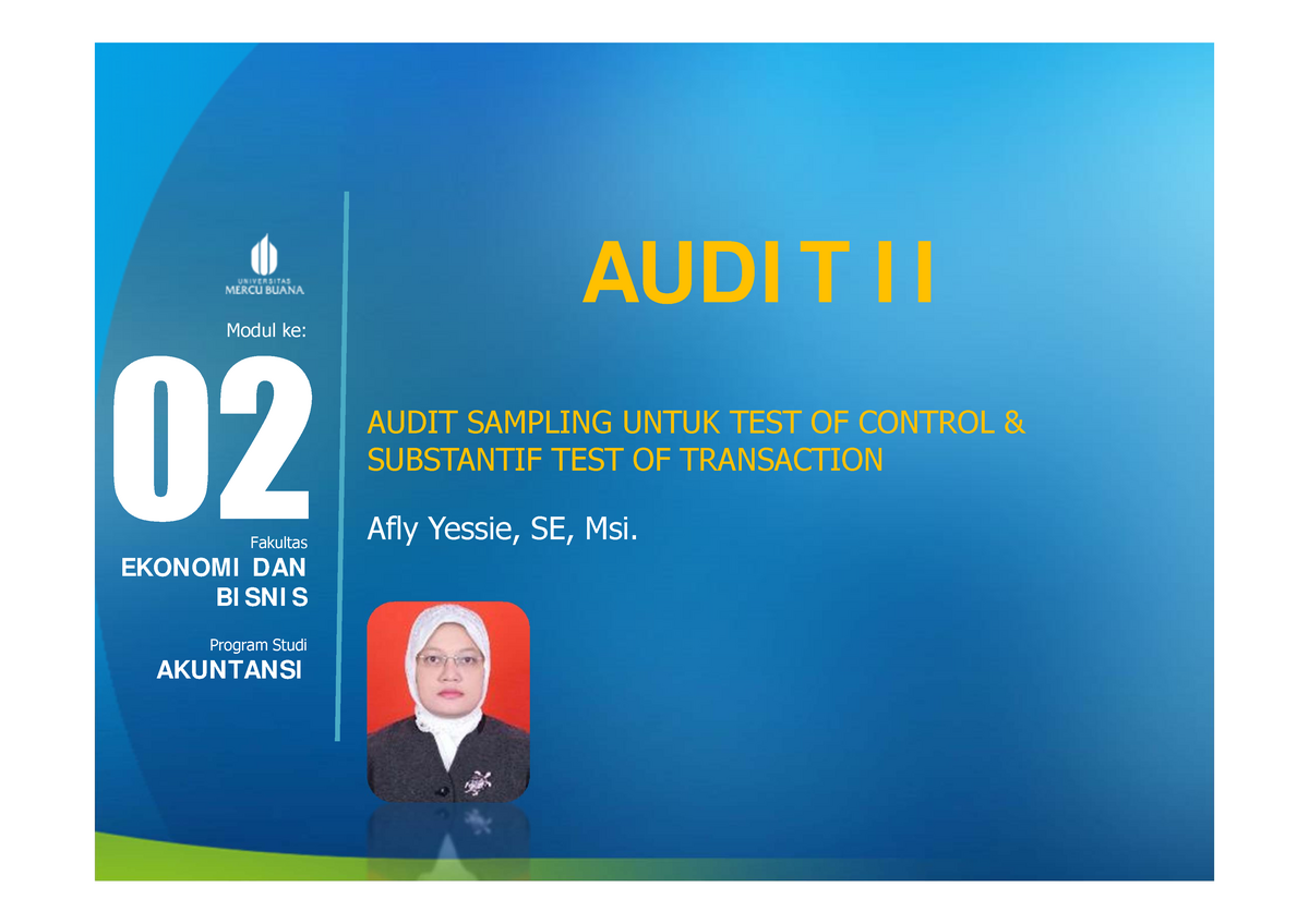 PPT Auditing II [TM2] - Audit - Modul Ke: Fakultas Program Studi AUDI T ...