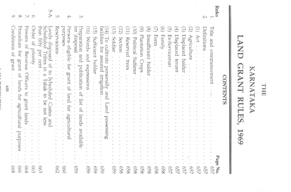 karnataka-land-grant-rules-1969-ba-llb-studocu