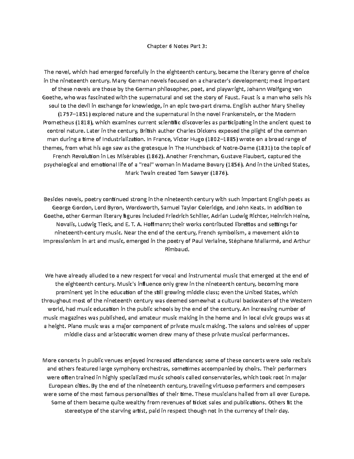 Chapter 6 Notes Part 3 Chapter 6 Notes Part 3 The novel, which had