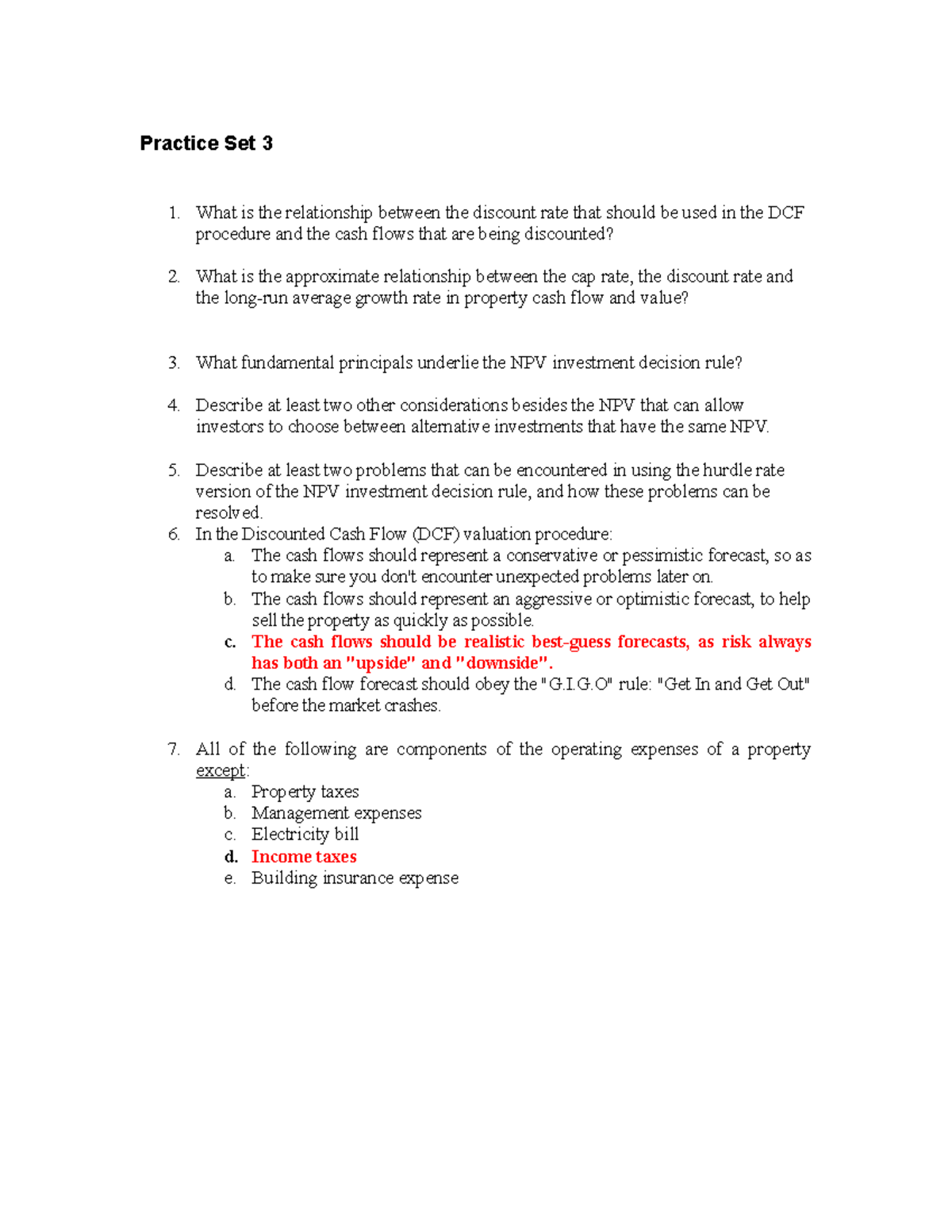 Practice Set 3 2020 Selected Answers Practice Set 3 What Is The