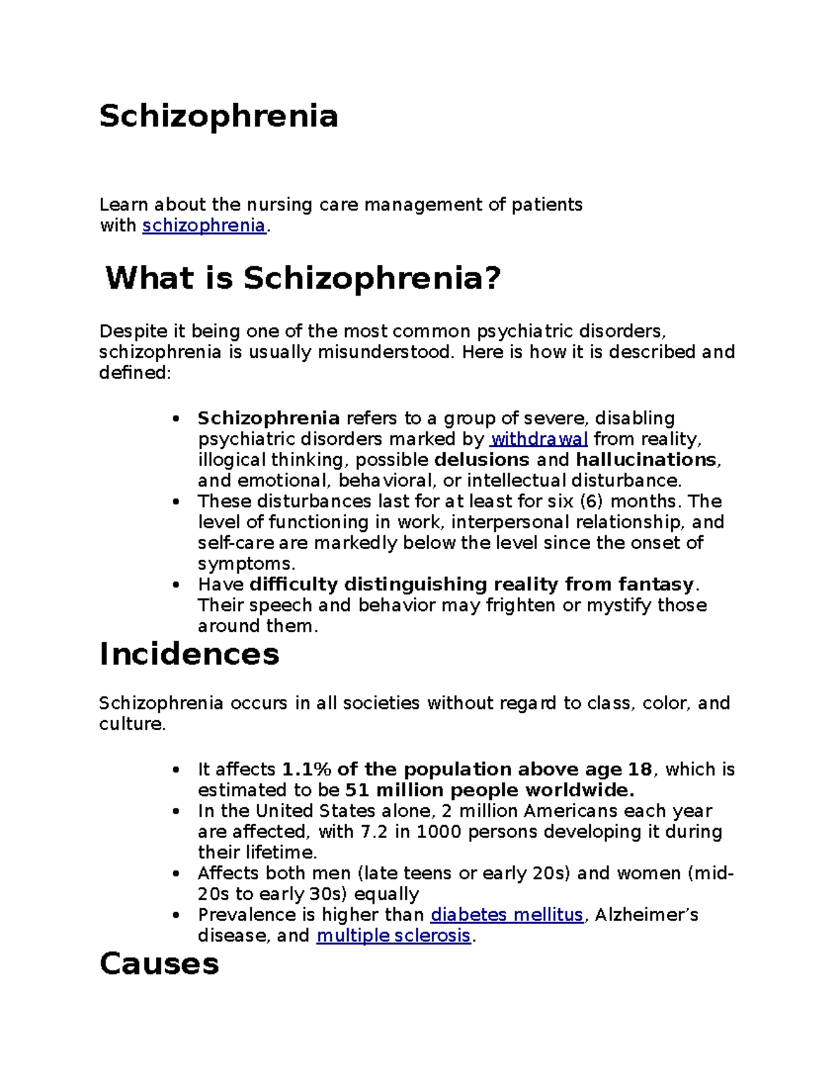 Schizophrenia - Professor Chinwey - Schizophrenia Learn About The 