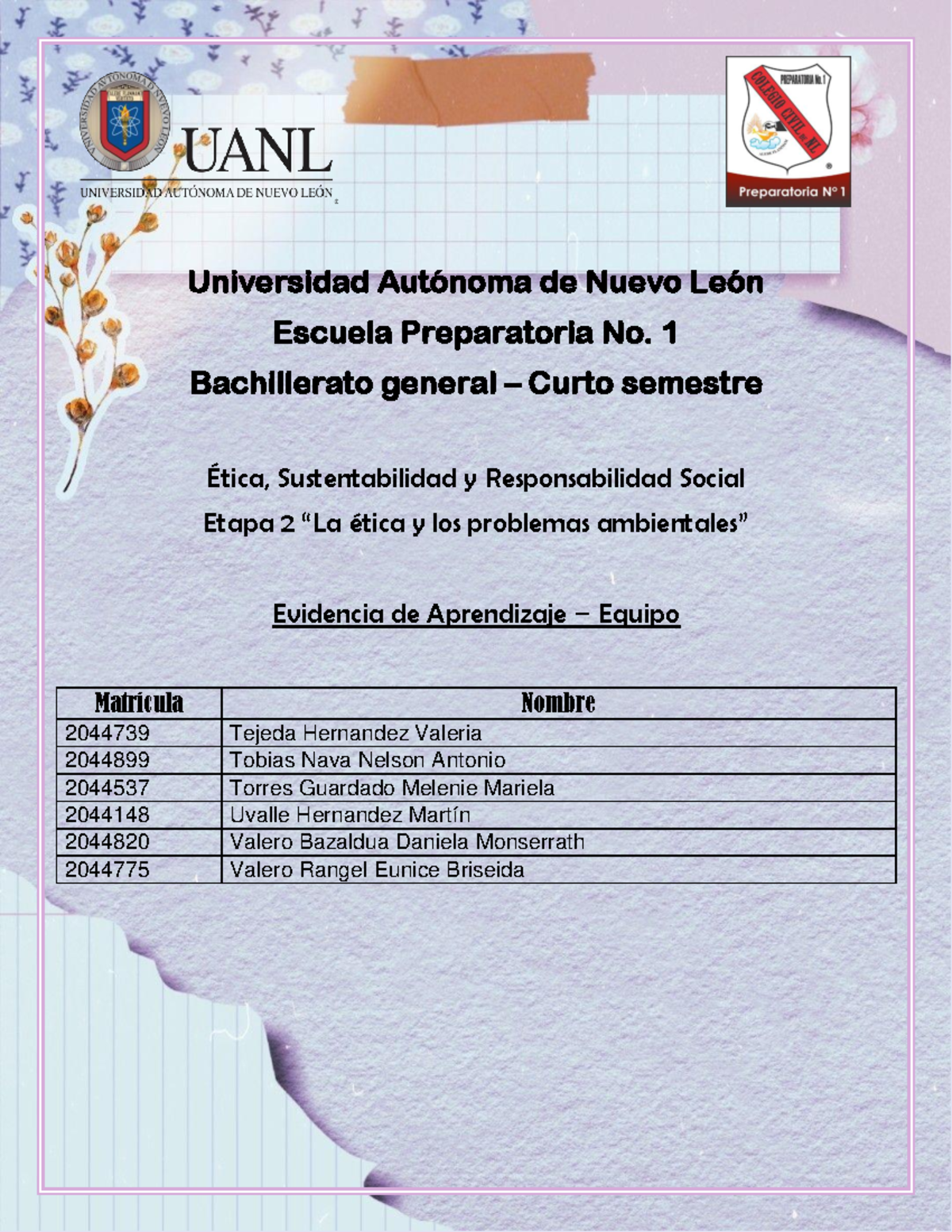 Equipo 6 EV Etapa 2 ÉSy RS - Universidad Autónoma de Nuevo León Escuela ...