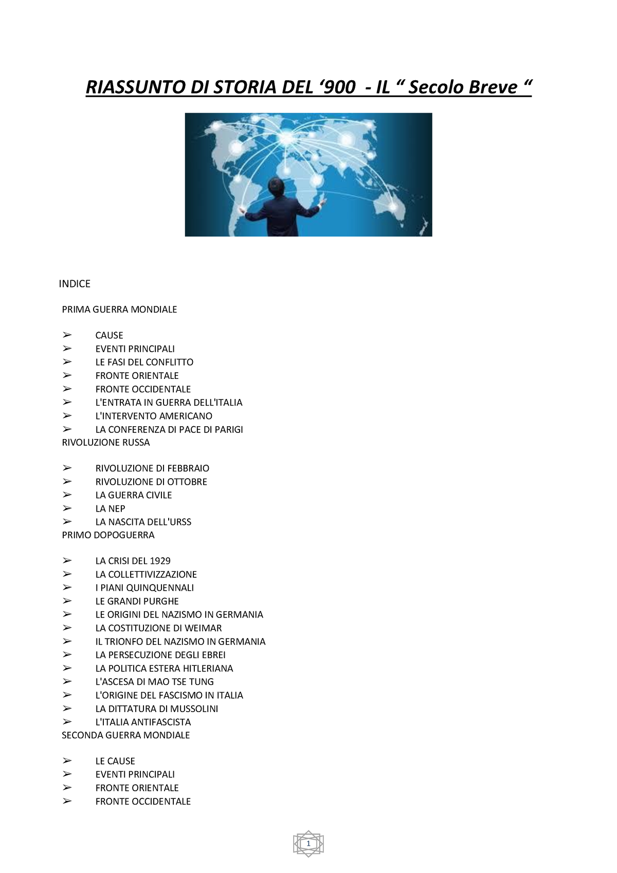 Il 900 Pdf - Storia Contemporanea - RIASSUNTO DI STORIA DEL ‘900 - IL ...