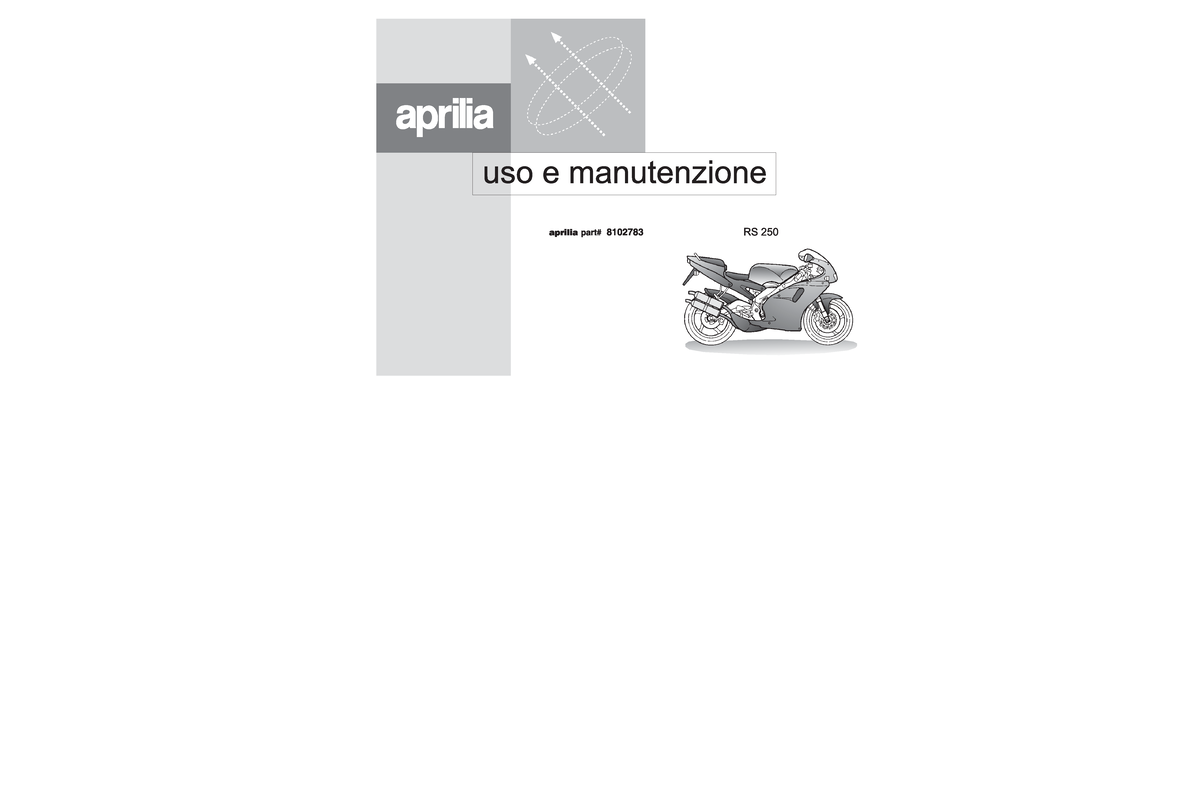 Rs Manuale Uso E Manutenzione Aprilia S P Noale Ve