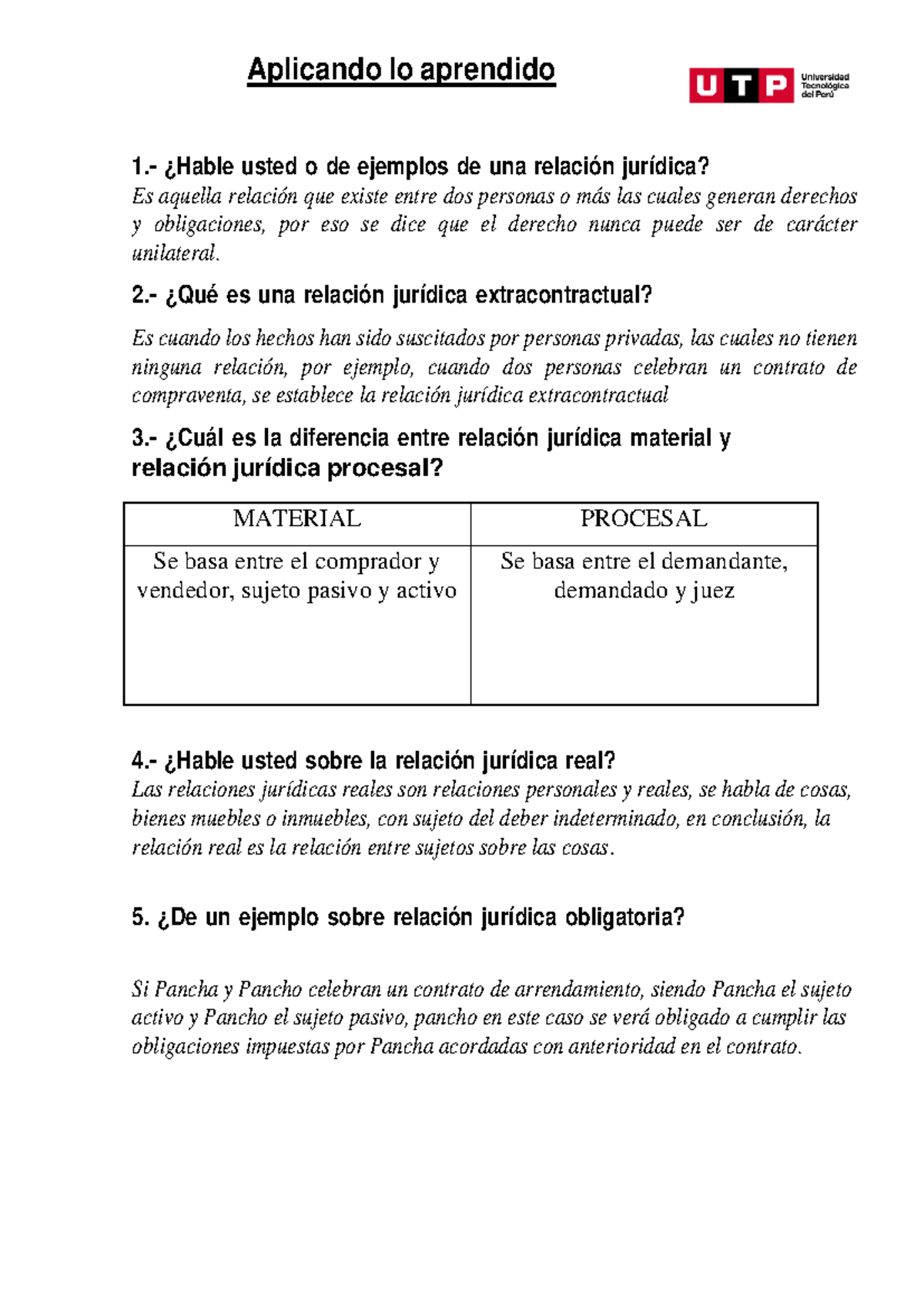 S06s1 Resolver Ejercicios Aplicando Lo Aprendido 1 ¿hable Usted O De Ejemplos De Una 3723