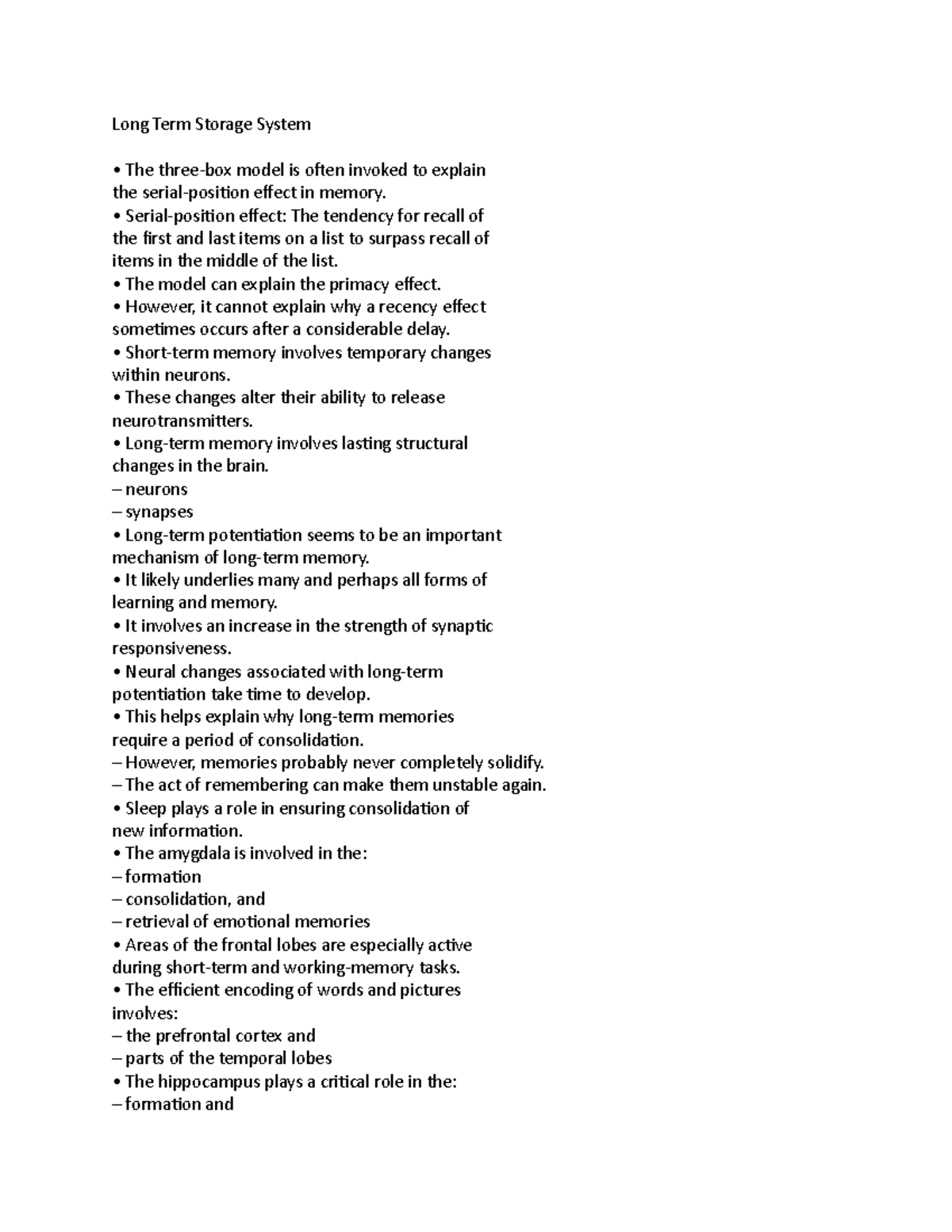 Long Term Storage System Long Term Storage System The threebox model