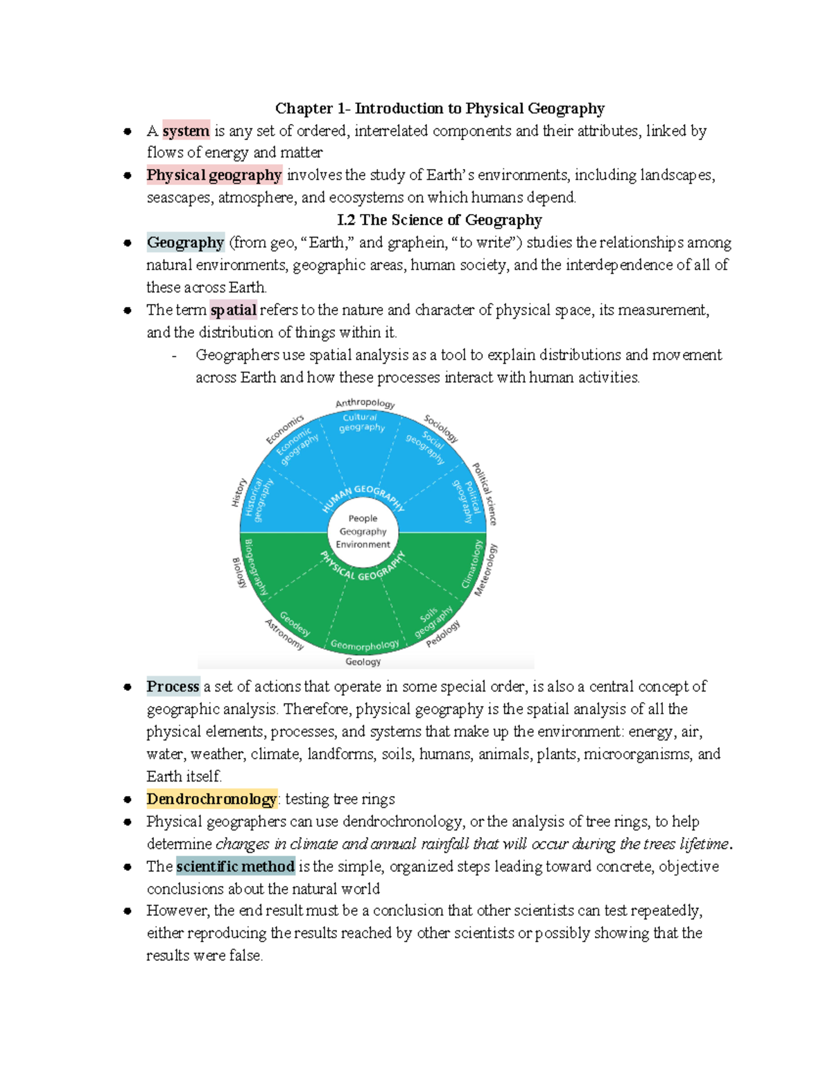 Geography 101 - Lecture Notes 1 - Chapter 1- Introduction To Physical ...