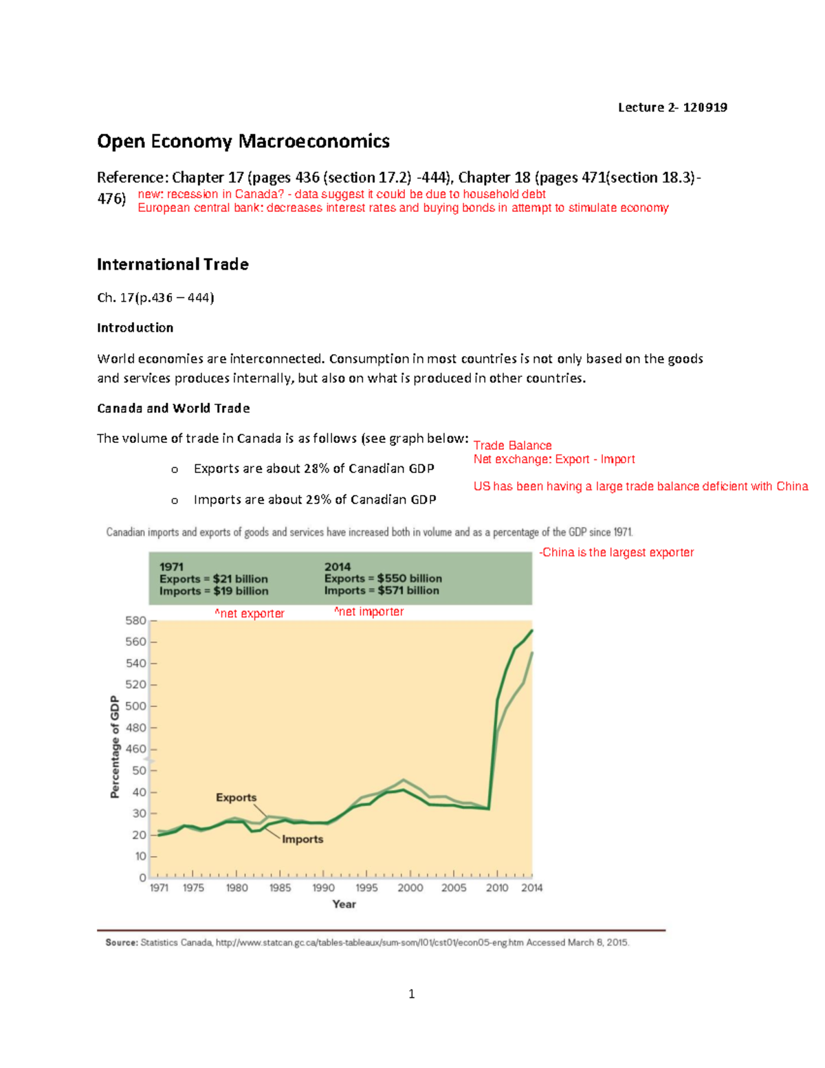 Lecture 2 Open Economy Macroeconomics - Lecture 2- 120919 Open Economy ...