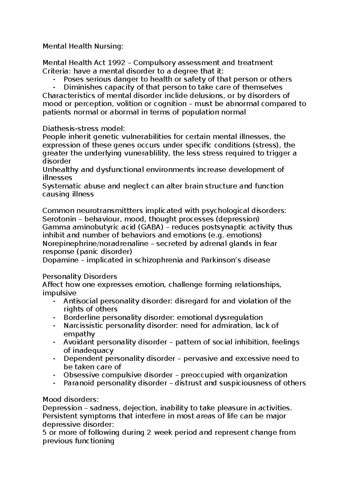 brief-mental-health-notes-for-states-mental-health-nursing-mental