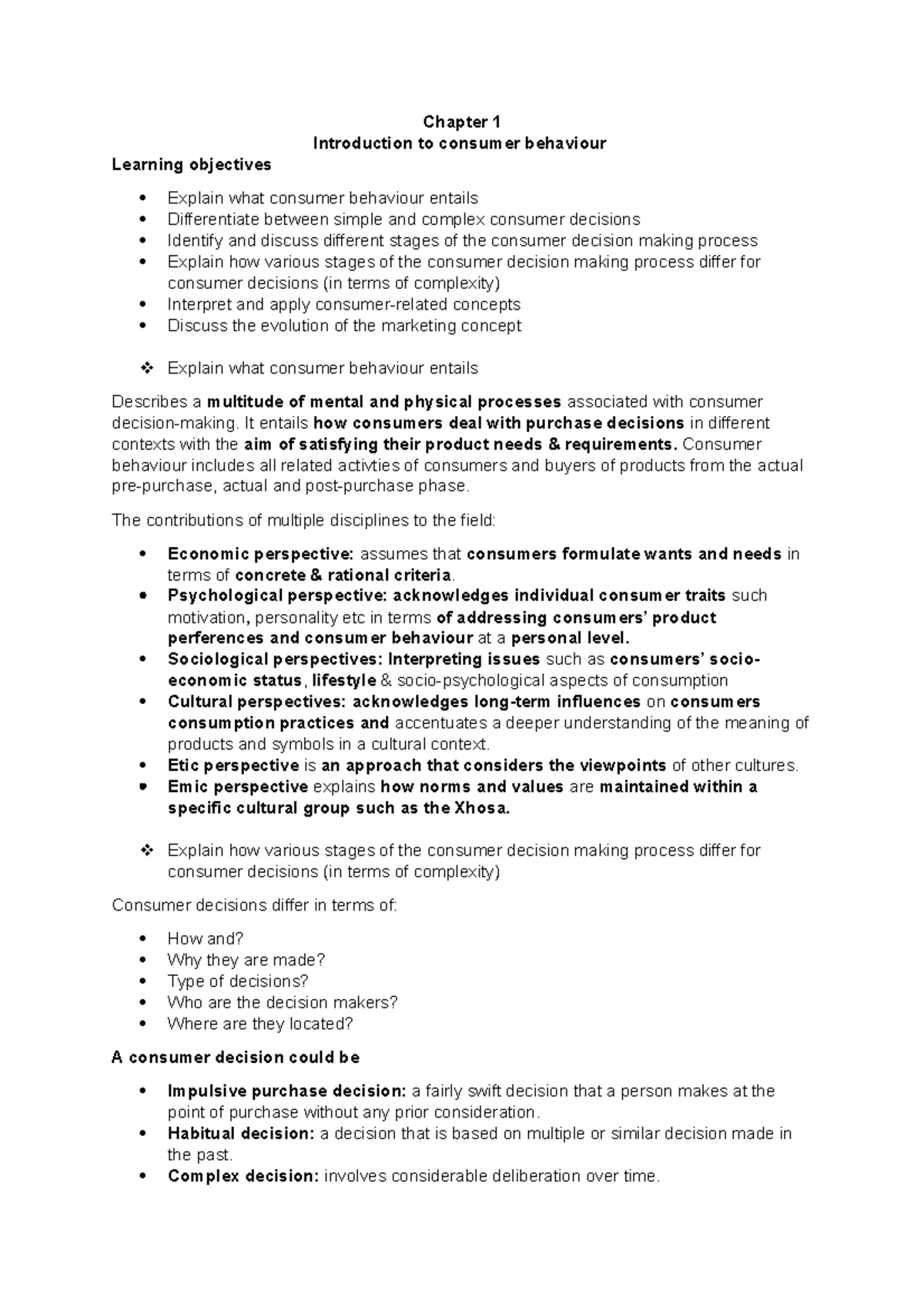 BEM Chapter 1 Introduction to consumer behaviour - Consumer behaviour ...