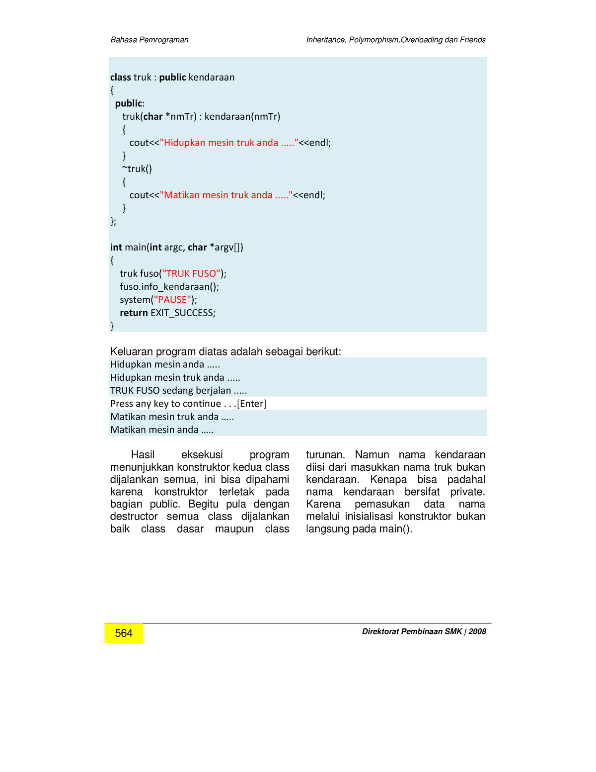 Dasar Bahasa Pemrograman 572 575 Bahasa Pemrograman Inheritance Polymorphismoverloading Dan 8364