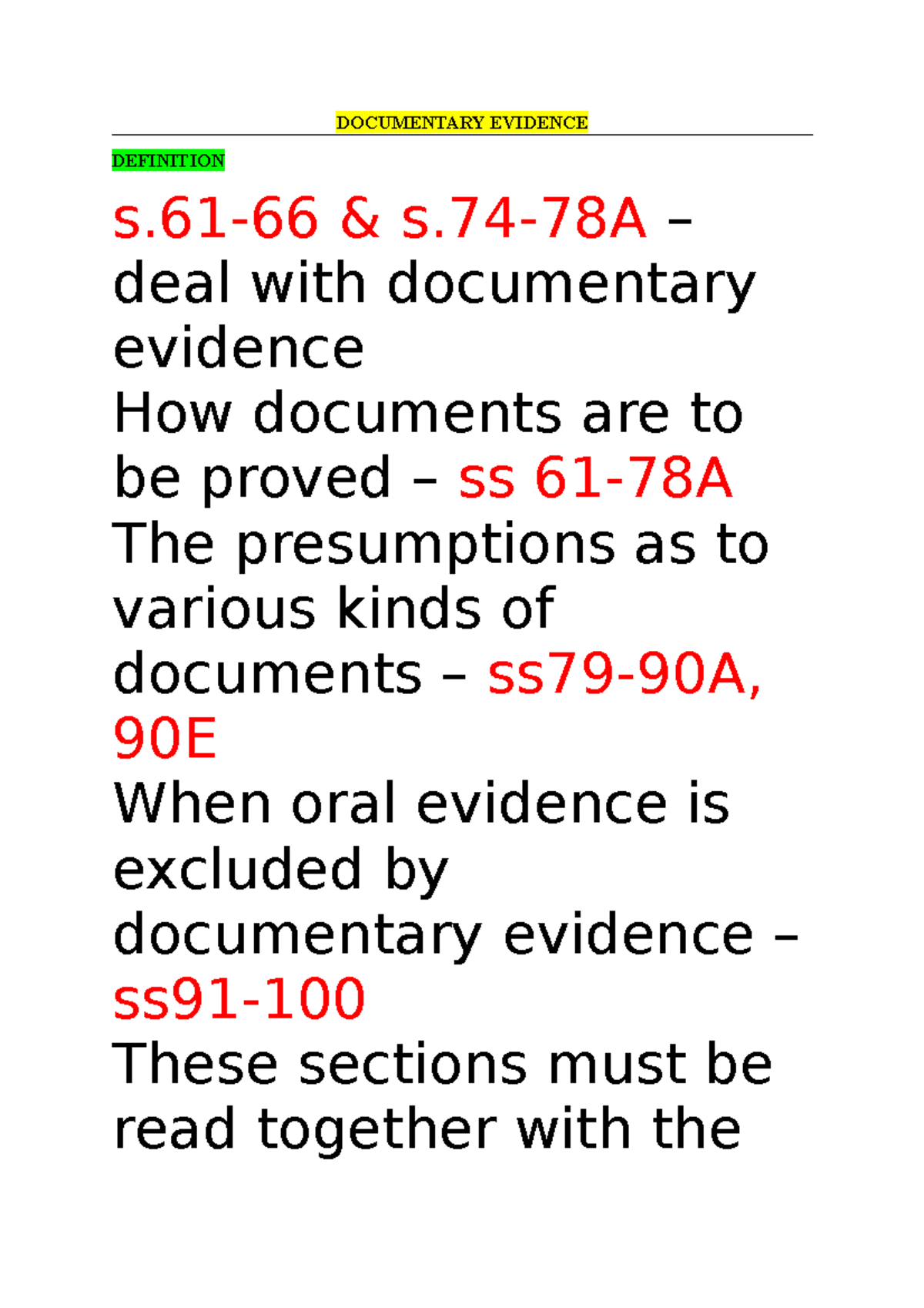 documentary-evidence-corroboration-notes-sem-2-documentary-evidence