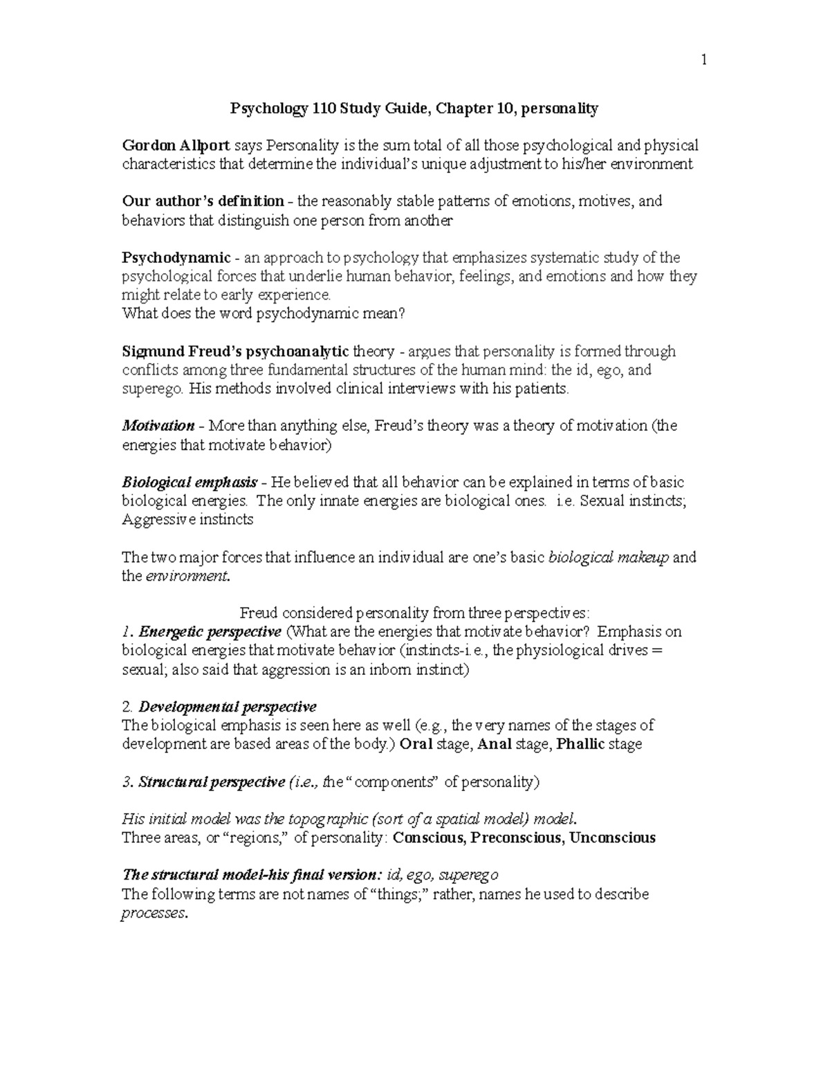 Chapter 10 Study Guide - Prompts for Exam Content/Exam Practice ...