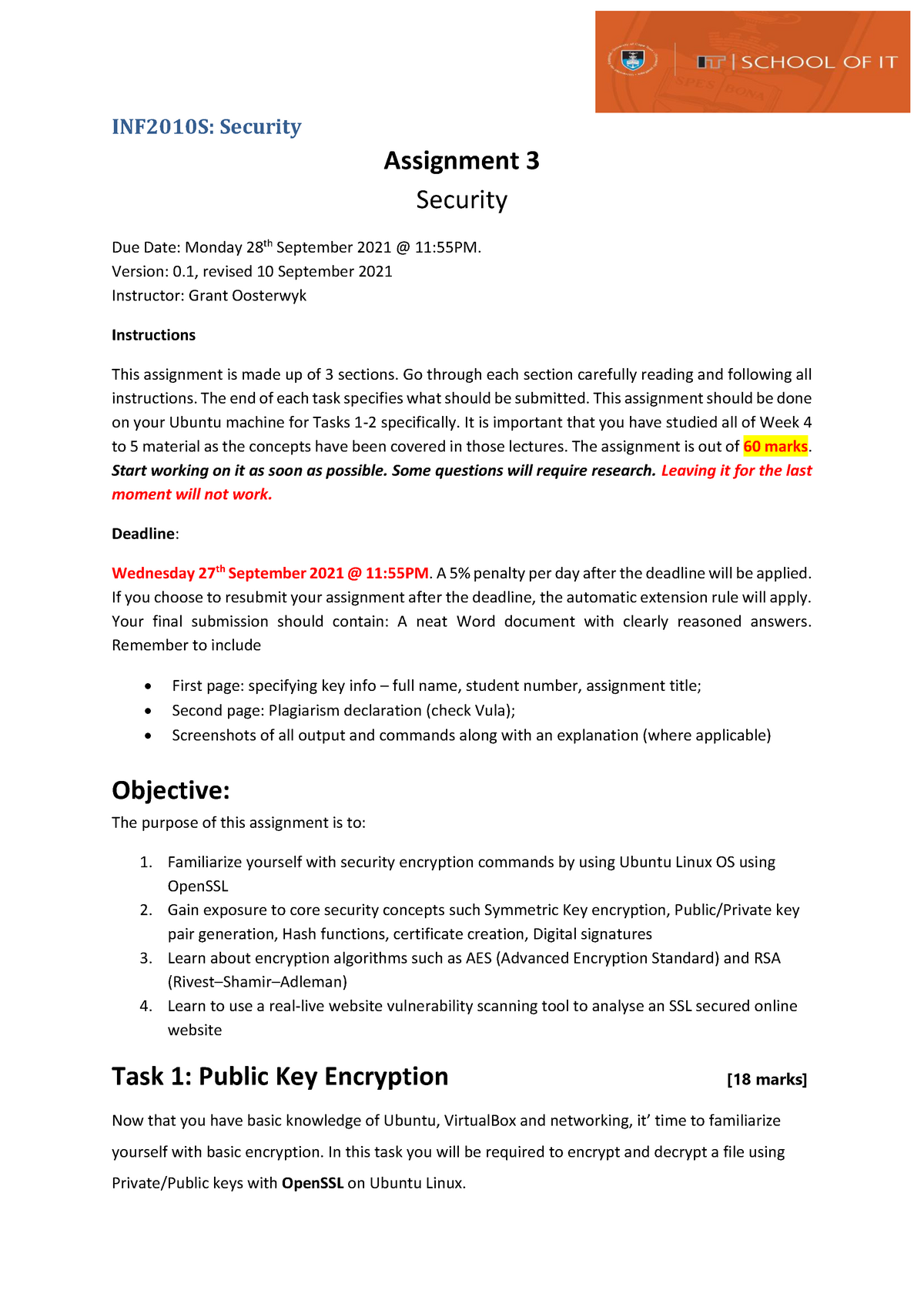 general security assignment