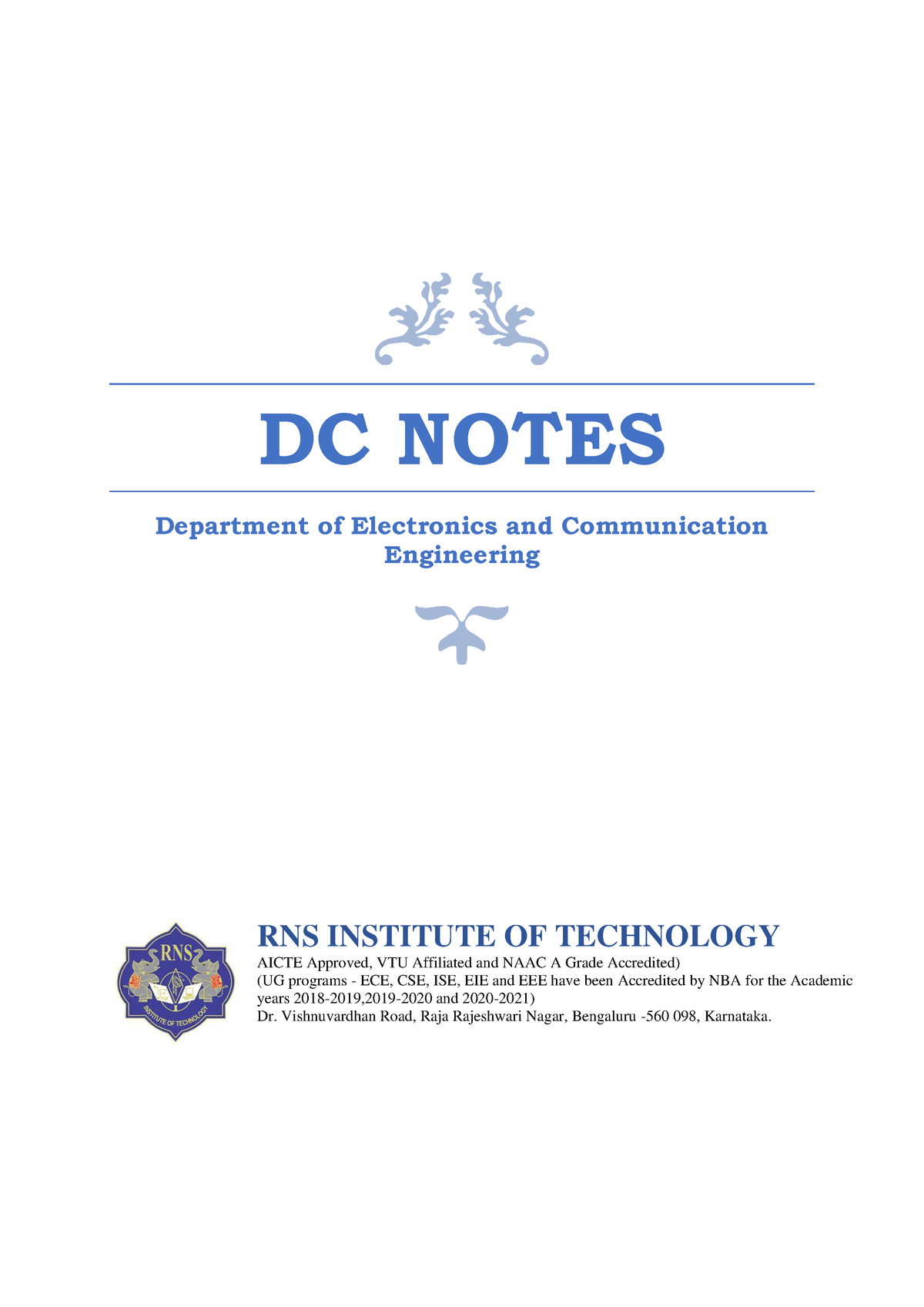 DC Notes(18EC61) - Notes On Digital Communication - DC NOTES Department ...