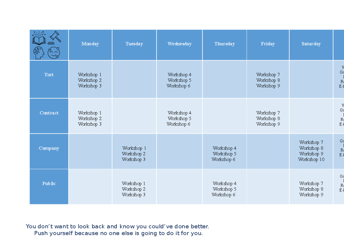 Revision timetable - Monday Tuesday Wednesday Thursday Friday Saturday ...