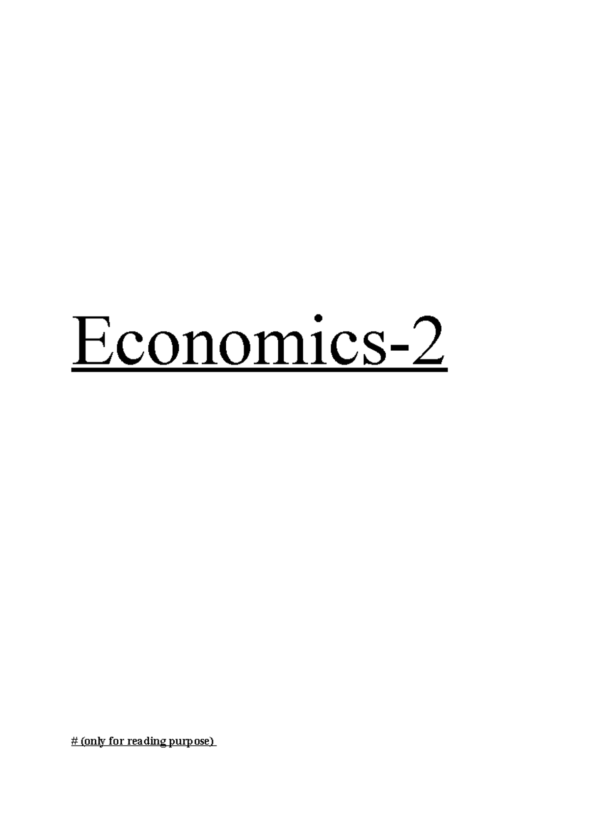 Eco-2 Study Material - Economics- (only For Reading Purpose) Contents S ...