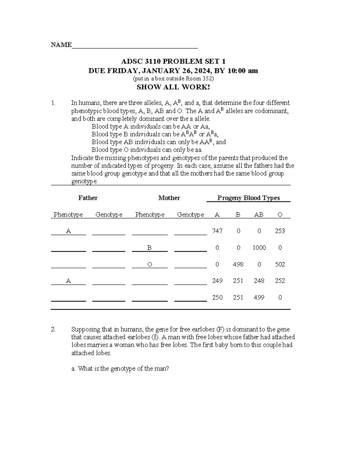 Homework 1 - NAME_____________________________________ ADSC 3110 ...